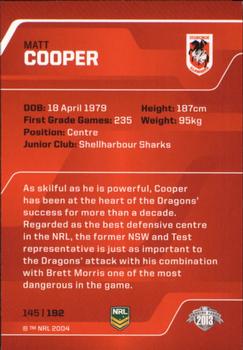 2013 ESP Traders #145 Matt Cooper Back